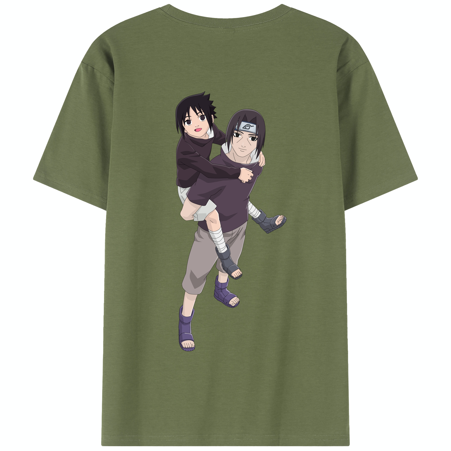 （画像用） NARUTO -ナルト- うちは イタチ Uchiha Itachi 綿100％半袖Tシャツ（背面プリント）